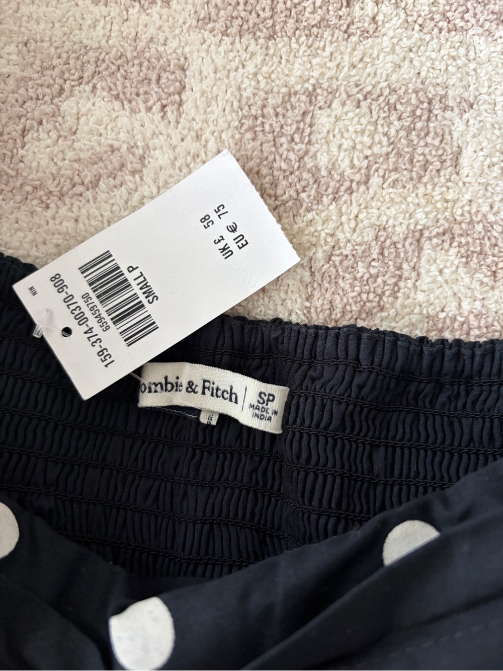 Abercrombie & Fitch Polka Dot Off Shoulder Mini Romper - Picture 4 of 5